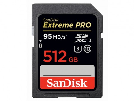 サンディスク、世界最大容量512GBの高速SDカード「エクストリーム プロ SDXC」12月発売