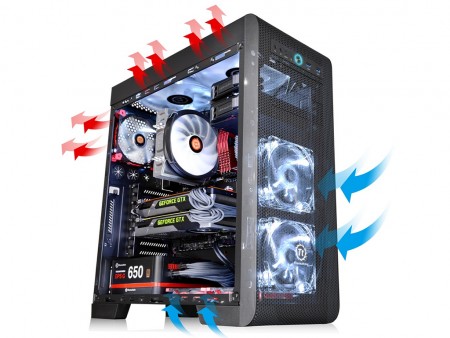 Thermaltake、フルモジュラーコンセプトの高冷却ミドルタワー「Core V41」デビュー