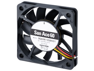 山洋電気、業界トップの低消費電力・高静圧を実現した60mmファン｢San Ace 60 9GAタイプ」発売