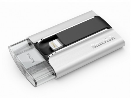 iPhone/iPadに直挿しできるUSBフラッシュメモリ、SanDisk「iXpand Flash Drive」