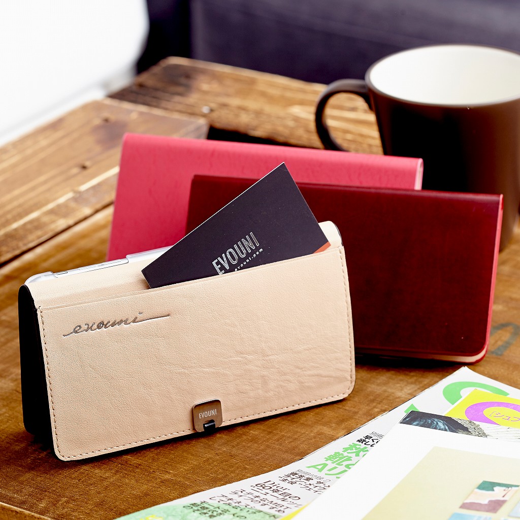 EVOUNI、本牛革採用のエレガントな手帳型iPhone 6/6 Plusケース「Leather Arc Wallet」発売