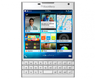 正方形ディスプレイ＆物理QWERTYキーの「BlackBerry Passport」に新色。レッドとホワイトが今週登場