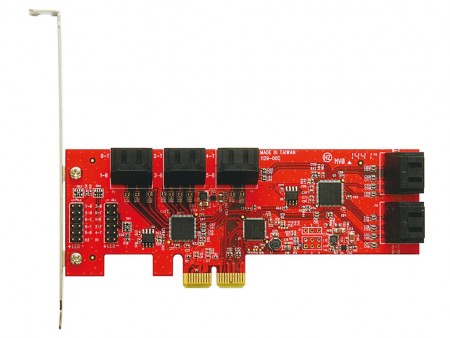 玄人志向、SATA3.0を10ポート増設可能なPCIe拡張カード「SATA3I10-PCIe」