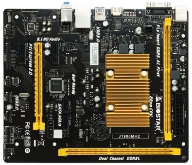 BIOSTAR、Celeron J1900標準のファンレスMicroATXマザーボード「J1900MH2」