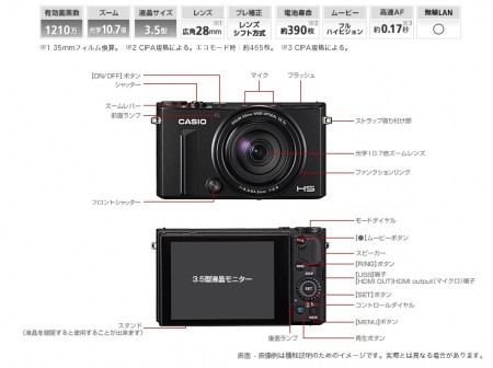 Androidで最大7台までの同期撮影ができるハイスピードデジカメ、カシオ「EX-100PRO」