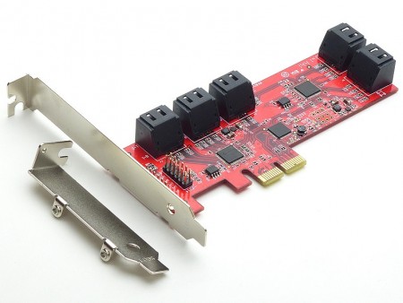 ProjectM、SATA3.0を10ポート増設できるPCIe2.0（x2）拡張カード「PM-PCIE10SATA3」