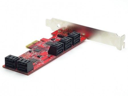 ProjectM、SATA3.0を10ポート増設できるPCIe2.0（x2）拡張カード「PM-PCIE10SATA3」