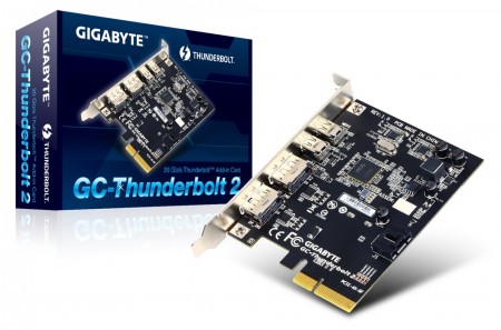 GIGABYTE、Thunderbolt 2を2ポート増設できる拡張カード「GC-Thunderbolt 2」