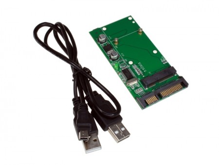 1台2役、mSATA SSDをSATA/USBに変換できるアダプタ「DN-11696」が上海問屋から