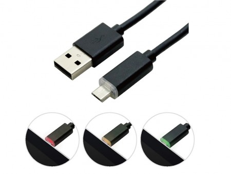 3色のLEDで給電状態が一目瞭然。ミヨシ「パワーが見えるmicroUSB充電ケーブル」発売
