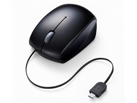 スマホに直結できるmicroUSB接続のBlueLEDマウス「400-MA063」、サンワダイレクトから発売