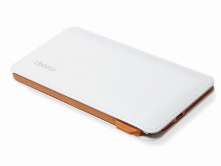 cheero、充電ケーブルを一体化した容量6,000mAhモバイルバッテリ「cheero Handy 6000mAh」