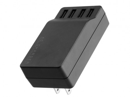 1ポート最大2.1AのUSB-AC 4ポート充電器、グリーンハウス「GH-AC-U4AK」