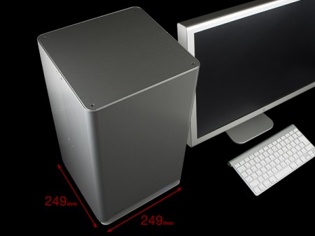 直方デザインのスタイリッシュなアルミ製Mini-ITXケース、アビー「AS Enclosure RS07」