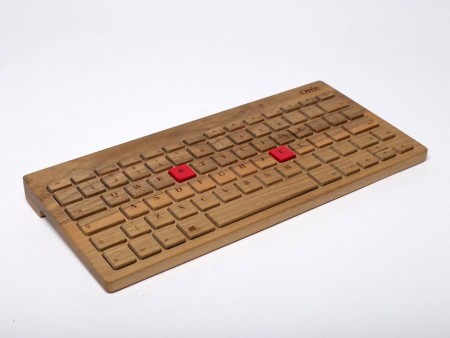 1枚板で作成された木製Bluetoothキーボード、Oree「Board 2 Romance Edition」
