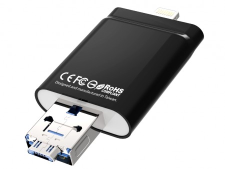 USBからmicroUSBコネクタがスライド、Lightningも搭載するPhotoFast「i-FlashDrive evo Plus」
