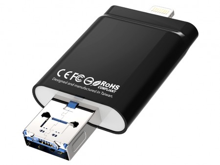 USBからmicroUSBコネクタがスライド、Lightningも搭載するPhotoFast「i-FlashDrive evo Plus」