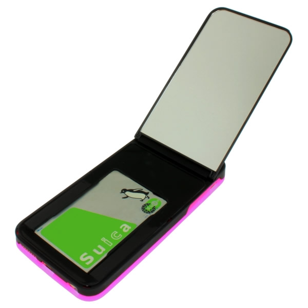 ICカードも収納できるiPhone 6 Plus用ミラー付きケース、上海問屋「DN-12639」発売中