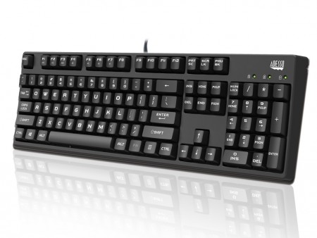キーストローク5,000万回のゲーマー向けメカニカルキーボード、Adesso「EasyTouch 635」