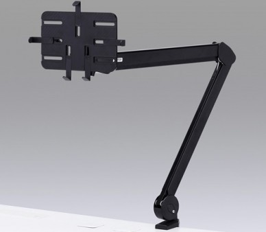 ほぼすべてのタブレットに対応するクランプ式アームスタンド、サンワサプライ「CR-LATAB13」