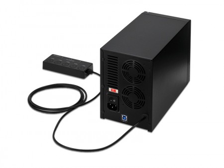 手元でHDDの電源をON/OFFできる外付け5ベイHDDケース、センチュリー「裸族のカプセルホテル5Bay」