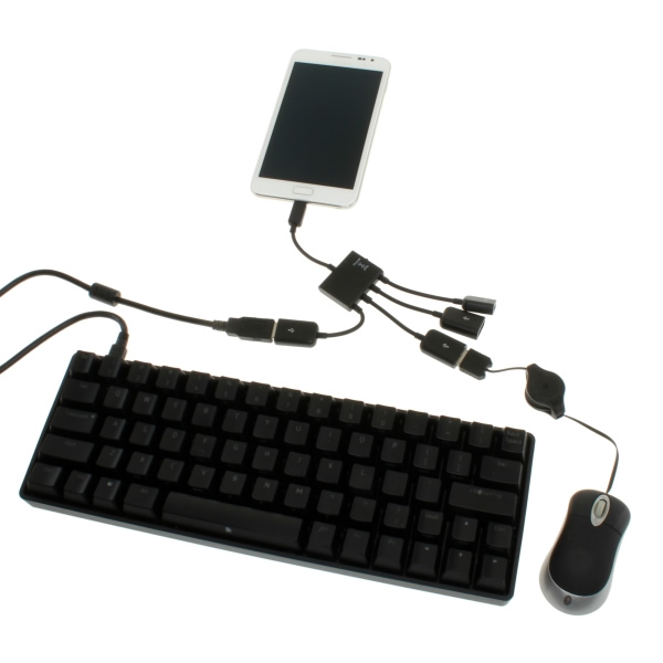 上海問屋、スマホにUSBキーボードとマウスが複数接続できるOTG対応USBハブ