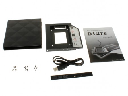 上海問屋、ノートPCの光学ドライブベイを2.5インチベイ化するキット「DN-12537」発売