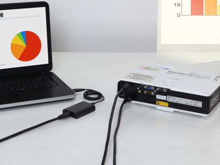サンワサプライ、USBポートでモニタが増設できるUSB-HDMI変換アダプタ