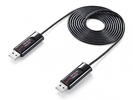 2台のPCで簡単にデータ移行ができるUSBリンクケーブル、サンワダイレクト「500-USB034」