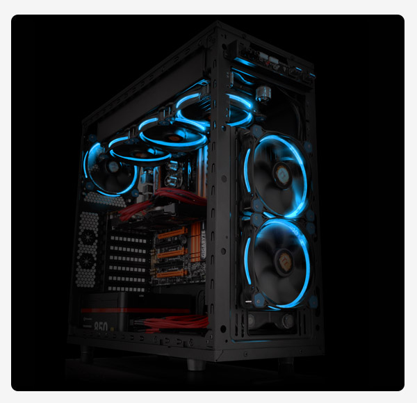静圧性能を高めたラジエター向けLEDファン、Thermaltake「Riing」シリーズ