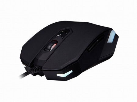5つのプロファイルを保存できる光学式ゲーミングマウス、Tesoro「Gungnir Black」