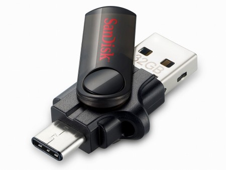 SanDisk、リバーシブル仕様USB Type-C対応のデュアル端子メモリ「Dual USB Drive Type C」