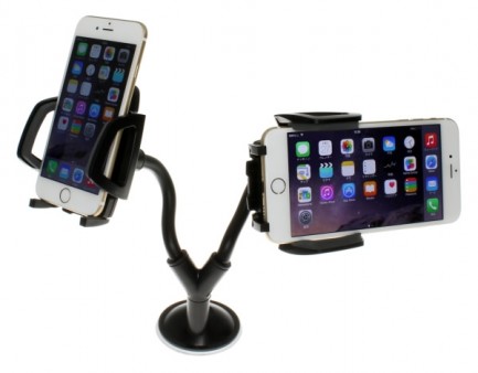 助手席にも配慮した、ツインスマホホルダーが上海問屋で発売中