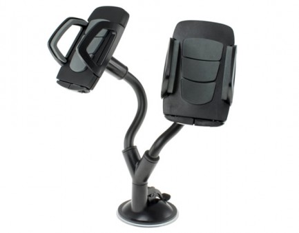 助手席にも配慮した、ツインスマホホルダーが上海問屋で発売中