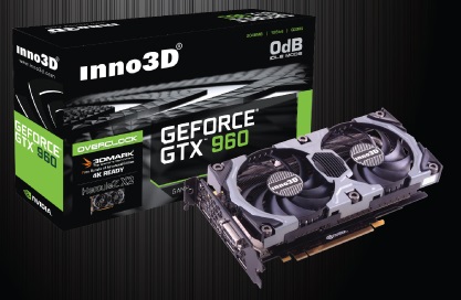 Inno3D、4GBメモリ搭載のGeForce GTX 960「Inno3D GeForce GTX 960 4GB」リリース