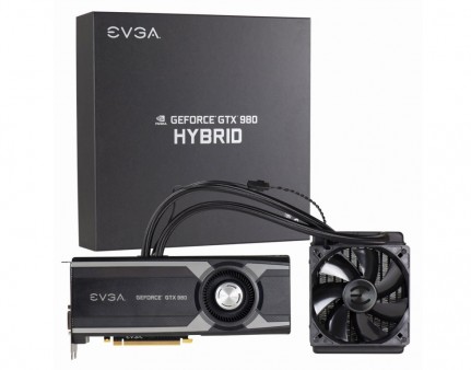 水冷・空冷ハイブリッドクーラー搭載GTX 980 OCモデル、「EVGA GeForce GTX 980 HYBRID」