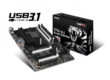 AMDプラットフォーム初のUSB3.1対応マザーボード、MSI「970A SLI Krait Edition」