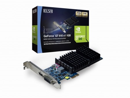 PCIe（x1）対応のファンレスグラフィックスカード、「ELSA GeForce GT 610 x1 1GB」