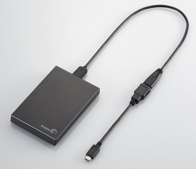 エレコム、USB Type-C変換ケーブル付属のスリムポータブルHDD「SGP-EX010UBK-C」近く発売