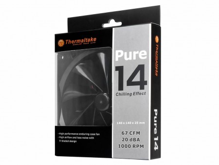 Thermaltake、汎用ケースファン「Pure」シリーズに80/120/140mm口径モデルを追加