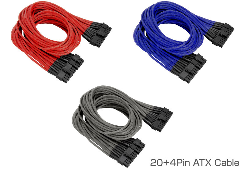 20+4Pin ATX Sleeved Cable