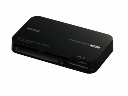 PC直結より12倍高速なUSB3.0対応マルチカードリーダ/ライタ、バッファロー「BSCR22TU3」シリーズ