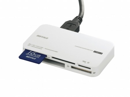 PC直結より12倍高速なUSB3.0対応マルチカードリーダ/ライタ、バッファロー「BSCR22TU3」シリーズ