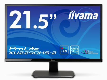 段差のないフラットデザイン採用の21.5型AH-IPS液晶、iiyama「ProLite XU2290HS-2」