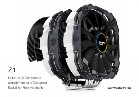 CRYORIG、デュアルラジアルデザインのハイエンドサイドフロー「Z1」など「COMPUTEX 2015」モデル一挙公開