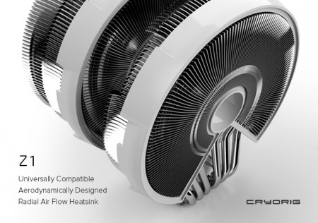 CRYORIG、デュアルラジアルデザインのハイエンドサイドフロー「Z1」など「COMPUTEX 2015」モデル一挙公開