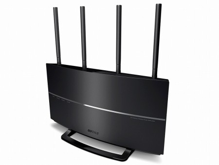 大型可動式アンテナで最適通信。4×4 MIMO対応のハイエンドルーター、バッファロー「WXR-2533DHP」