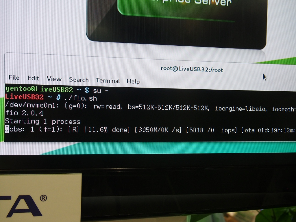 Linux環境における実動デモでは最大3,050MB/secの高速転送を実現