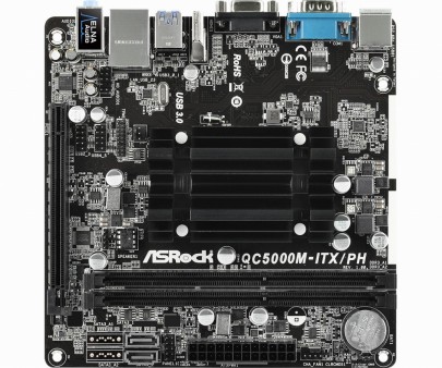 4コアAPU搭載のファンレスMini-ITXマザーボード、ASRock「QC5000M-ITX/PH」