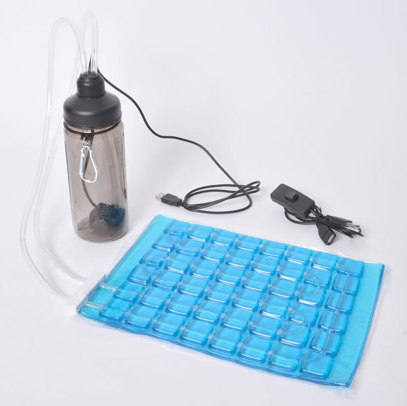 ノートPCをはじめ工夫次第で人間も冷やせる、サンコー「USB水冷静音クーリングパッド」